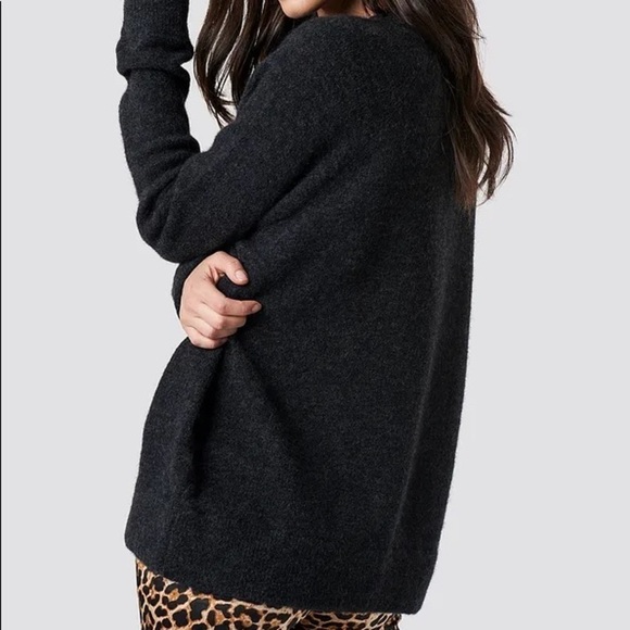 SAMSOE & SAMSOE Marled Black Knit Crewneck Sweater - Picture 3 of 8